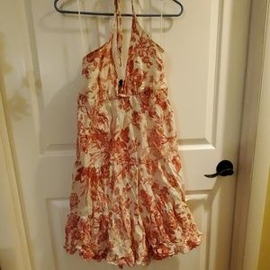 Red flowers halterdress